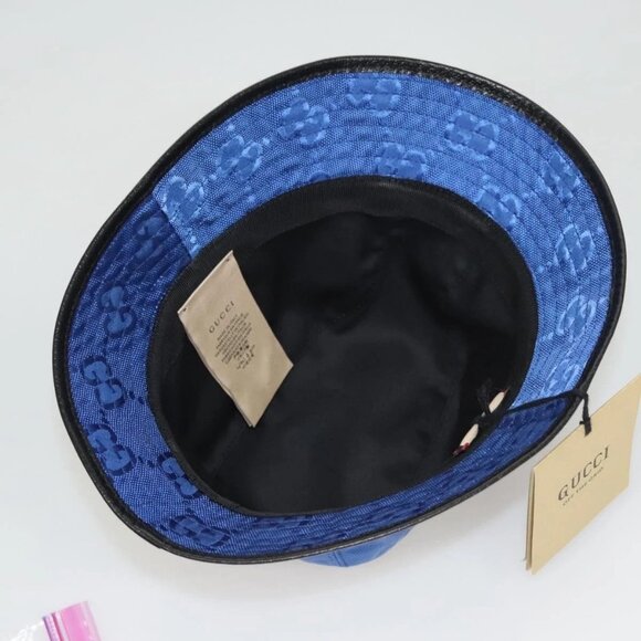 GUCCI GG Canvas Off The Grid Bucket Hat M Blue - Picture 8 of 16